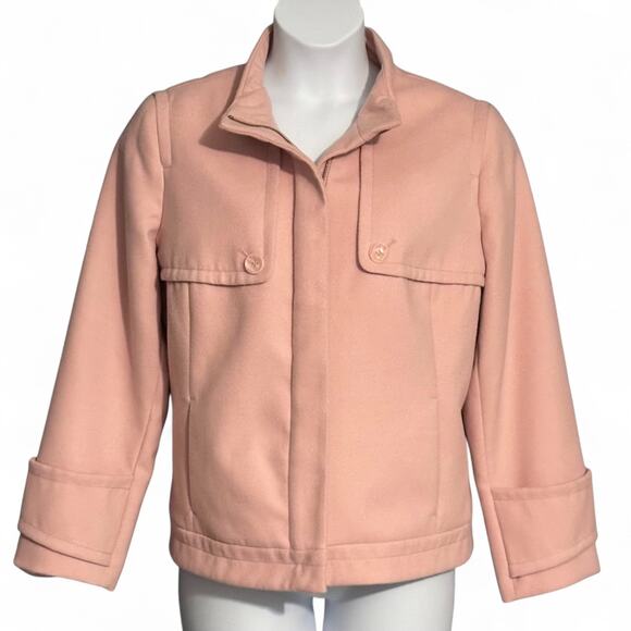 Chico’s Casey Plush Pink Jacket Size 3 / XL Soft Zip Front Cozy Chic Layering - Picture 3 of 8